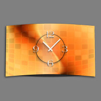 Abstrakt orange Designer Wanduhr modernes Wanduhren...