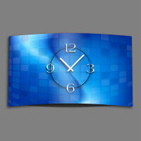Abstrakt blau Designer Wanduhr modernes Wanduhren Design leise kein ticken dixtime 3D-0058
