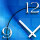 Abstrakt blau Designer Wanduhr modernes Wanduhren Design leise kein ticken dixtime 3D-0058