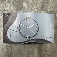 Abstrakt grau Designer Wanduhr modernes Wanduhren Design...