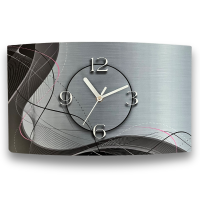 Abstrakt grau Designer Wanduhr modernes Wanduhren Design...