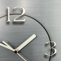 Abstrakt grau Designer Wanduhr modernes Wanduhren Design leise kein ticken dixtime 3D-0053