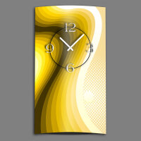 Abstrakt Retro braun orange hochkant Designer Wanduhr...