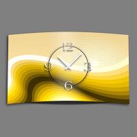 Abstrakt Retro braun orange Designer Wanduhr modernes Wanduhren Design leise kein ticken dixtime 3D-0050