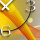 Abstrakt gelb orange Designer Wanduhr modernes Wanduhren Design leise kein ticken dixtime 3D-0048