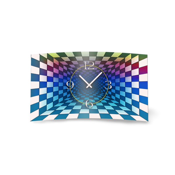 Abstrakt Space Chessboard  Designer Wanduhr modernes Wanduhren Design leise kein ticken dixtime 3D-0041