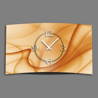 Abstrakt apricot Designer Wanduhr modernes Wanduhren Design leise kein ticken dixtime 3D-0039
