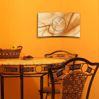 Abstrakt apricot Designer Wanduhr modernes Wanduhren Design leise kein ticken dixtime 3D-0039