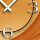 Abstrakt apricot Designer Wanduhr modernes Wanduhren Design leise kein ticken dixtime 3D-0039