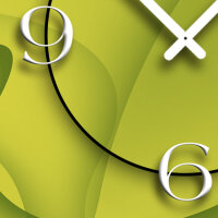 Abstrakt lemon Designer Wanduhr modernes Wanduhren Design leise kein ticken dixtime 3D-0038
