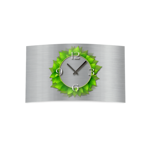 Motiv Blätter Laub Designer Wanduhr modernes Wanduhren Design leise kein ticken dixtime 3D-0032