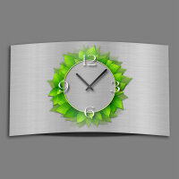 Motiv Blätter Laub Designer Wanduhr modernes...