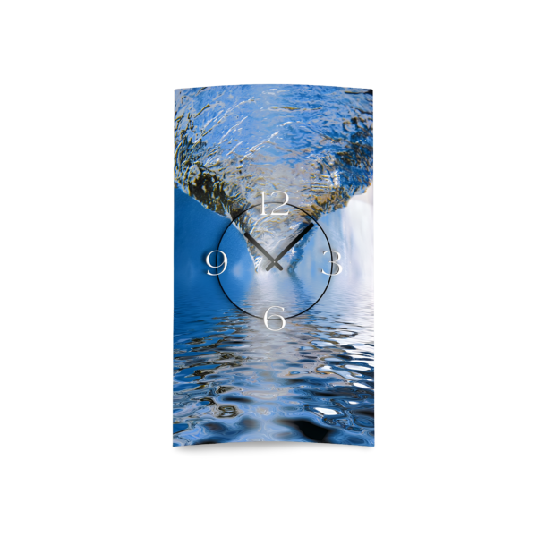 Motiv Wasserstrudel Designer Wanduhr modernes Wanduhren Design leise kein ticken dixtime 3D-0031