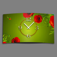 Digital Designer Art Mohn Designer Wanduhr abstrakt modernes Wanduhren Design leise kein ticken DIXTIME 3DS-0419