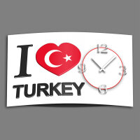 Digital Designer Art Turkey Designer Wanduhr abstrakt...