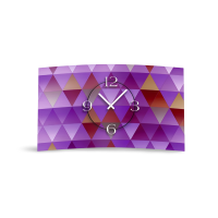 Digital Designer Art Dreiecke violet Designer Wanduhr...