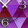 Digital Designer Art Dreiecke violet Designer Wanduhr abstrakt modernes Wanduhren Design leise kein ticken DIXTIME 3DS-0411
