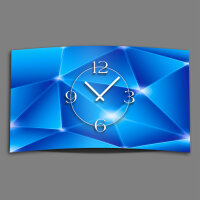 Digital Designer Art Prismen blau Designer Wanduhr abstrakt modernes Wanduhren Design leise kein ticken DIXTIME 3DS-0409