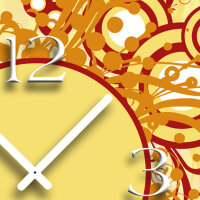 Digital Designer Art Circles  Designer Wanduhr abstrakt modernes Wanduhren Design leise kein ticken DIXTIME 3DS-0407