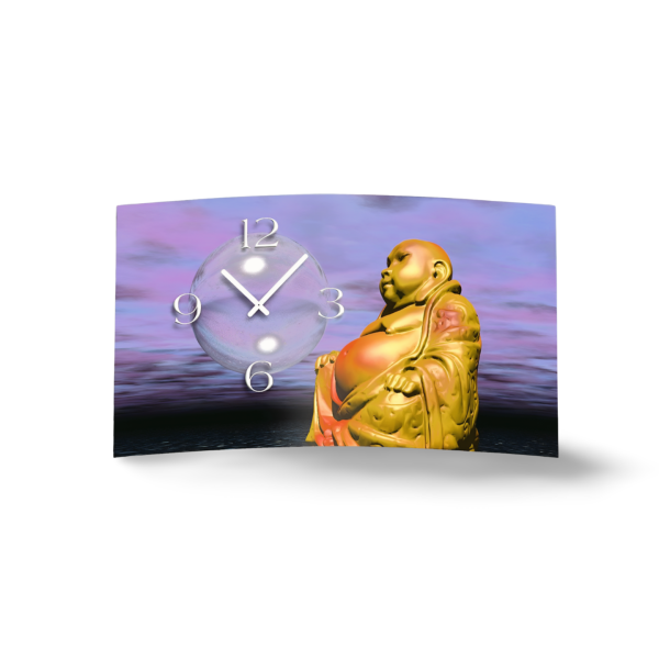 Digital Designer Art Buddha Designer Wanduhr modernes Wanduhren Design leise kein ticken DIXTIME 3DS-0398