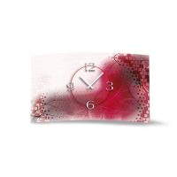 Digital Designer Art abstrakt pink Designer Wanduhr...