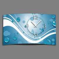 Digital Designer Art abstrakt blau Designer Wanduhr...