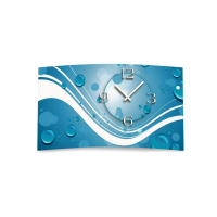 Digital Designer Art abstrakt blau Designer Wanduhr...