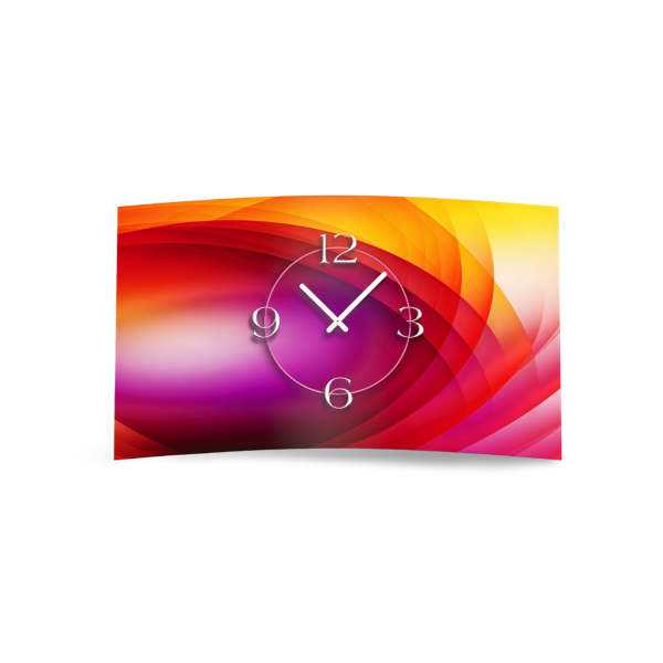 Digital Designer Art abstrakt bunt Designer Wanduhr modernes Wanduhren Design leise kein ticken DIXTIME 3DS-0382