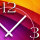 Digital Designer Art abstrakt bunt Designer Wanduhr modernes Wanduhren Design leise kein ticken DIXTIME 3DS-0382