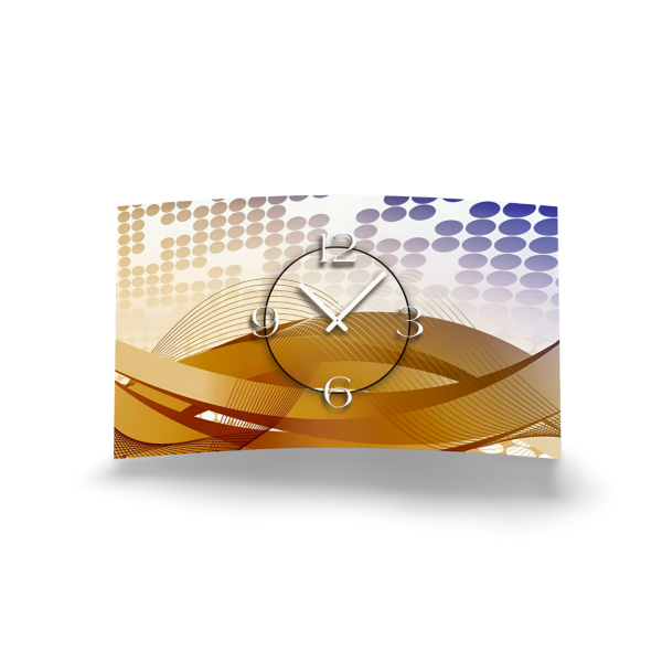 Digital Designer Art abstrakt Designer Wanduhr modernes Wanduhren Design leise kein ticken DIXTIME 3DS-0380