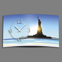 Digital Designer Art Freiheitsstatur Designer Wanduhr modernes Wanduhren Design leise kein ticken DIXTIME 3DS-0378