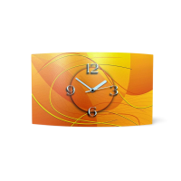 Digital Designer Art abstrakt gelb Designer Wanduhr...