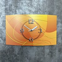 Digital Designer Art abstrakt gelb Designer Wanduhr modernes Wanduhren Design leise kein ticken DIXTIME 3DS-0377