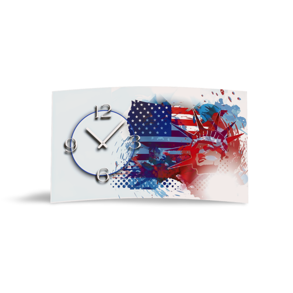 Digital Designer Art American Dream Designer Wanduhr modernes Wanduhren Design leise kein ticken DIXTIME 3DS-0376