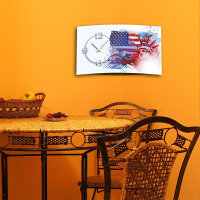 Digital Designer Art American Dream Designer Wanduhr modernes Wanduhren Design leise kein ticken DIXTIME 3DS-0376