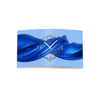 Digital Designer Art abstrakt blau Designer Wanduhr...