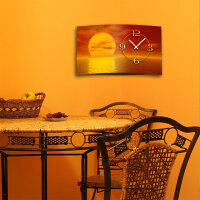 Digital Designer Art Sunset Designer Wanduhr modernes Wanduhren Design leise kein ticken DIXTIME 3DS-0373