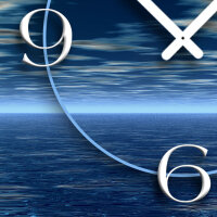 Digital Designer Art blue moon Designer Wanduhr modernes Wanduhren Design leise kein ticken DIXTIME 3DS-0372