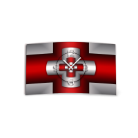 Digital Designer Art Kreuz rot Designer Wanduhr modernes...