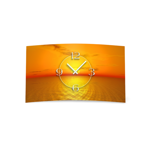 Digital Designer Art Sunset Designer Wanduhr modernes Wanduhren Design leise kein ticken DIXTIME 3DS-0360