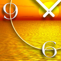 Digital Designer Art Sunset Designer Wanduhr modernes Wanduhren Design leise kein ticken DIXTIME 3DS-0360