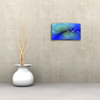 Digital Designer Art psycodelic blau Designer Wanduhr...