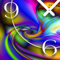 Digital Designer Art psycodelic circle Designer Wanduhr modernes Wanduhren Design leise kein ticken DIXTIME 3DS-0358