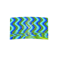 Digital Designer Art abstrakt Wellen Designer Wanduhr...