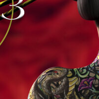 Digital Designer Art Geisha Designer Wanduhr modernes Wanduhren Design leise kein ticken DIXTIME 3DS-0342