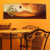 Wanduhr XXL 3D Optik Dixtime Ballon Wueste 30x90 cm...