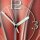 Abstrakt kupferrot hochkant Designer Wanduhr modernes Wanduhren Design leise kein ticken dixtime 3D-0019
