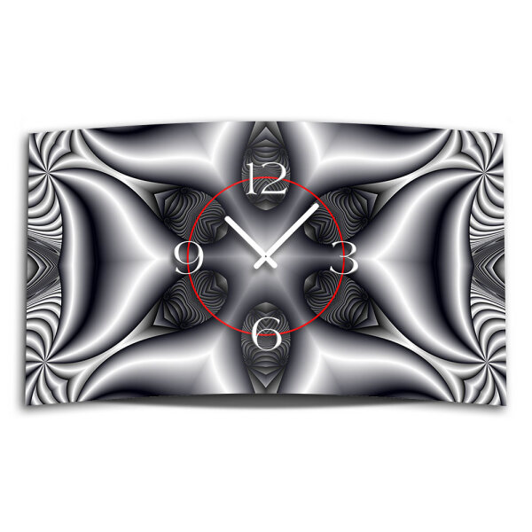 Digital Art sw Designer Wanduhr modernes Wanduhren Design leise kein ticken DIXTIME 3DS-0337