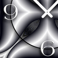 Digital Art sw Designer Wanduhr modernes Wanduhren Design leise kein ticken DIXTIME 3DS-0336