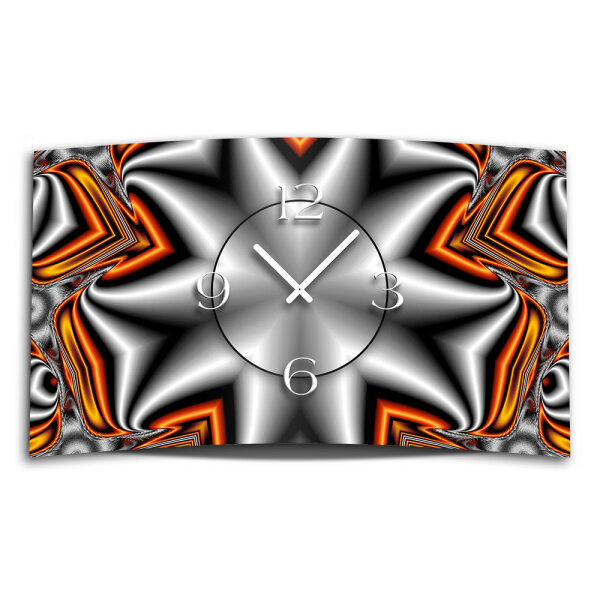 Abstrakt metallic Designer Wanduhr modernes Wanduhren Design leise kein ticken DIXTIME 3DS-0333